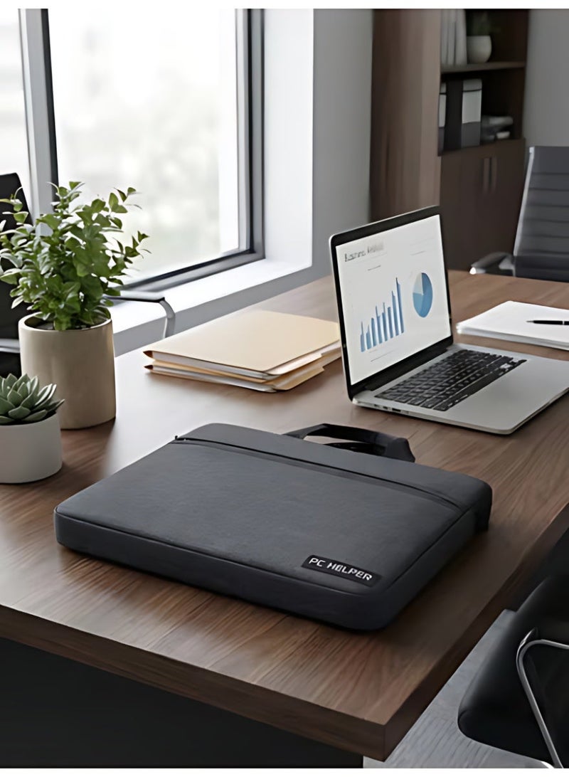15.6 Inch Laptop Hand Carry Briefcase 40×28.5×5cm, Water Resistant Oxford Fabric Shockproof Notebook Sleeve Bag with Handle, Multi-Pocket Portable Laptop Bag for Office, Business Trip, School & Travel - Image 4